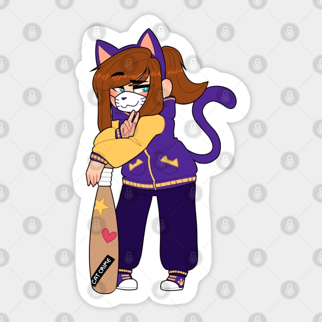 Kat Krime Sticker by SleepiiRosiie